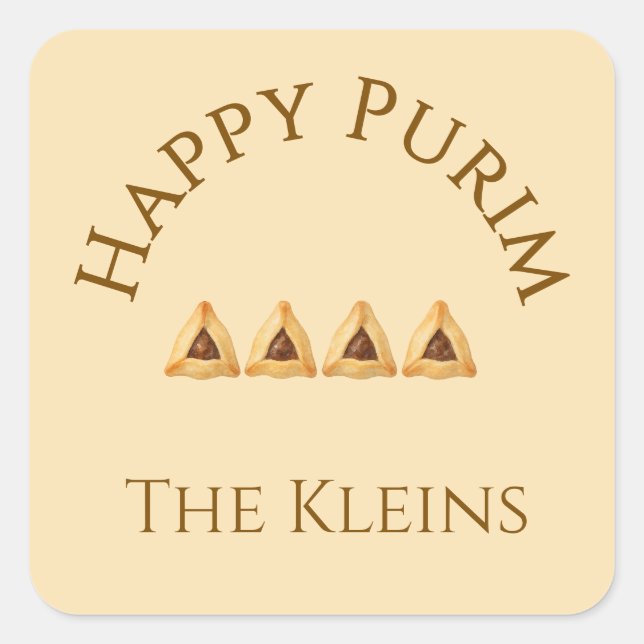purim2 square sticker (Front)