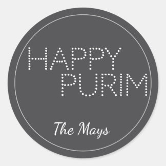 purim9 classic round sticker