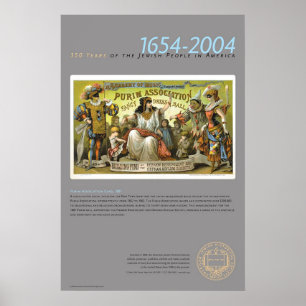 Purim Association Card, 1881 Poster