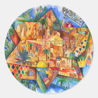 PURIM CLASSIC ROUND STICKER