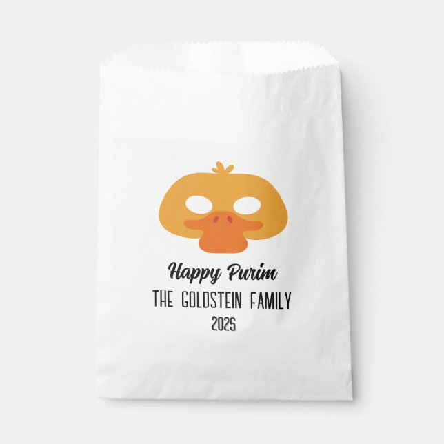 Purim duck mask masquerade costume favour bags (Front)