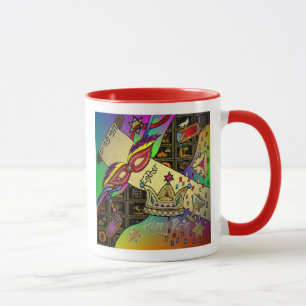 Purim Esther Celebration Dark Art Print Mug