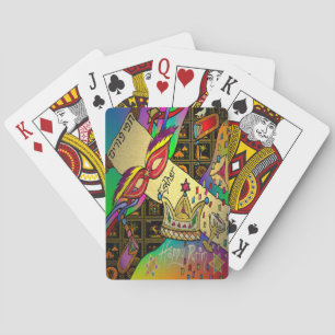 Purim Esther Celebration Dark Art Print Playing Cards