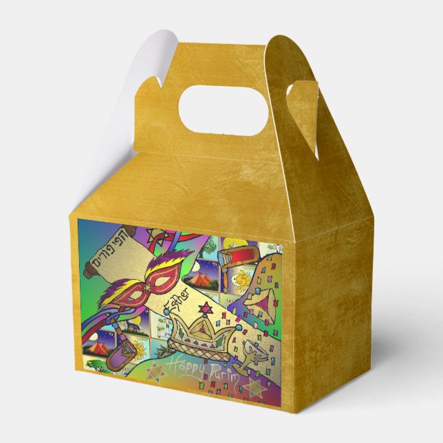 Purim Esther Celebration Light Art Print Favour Box (Front Side)