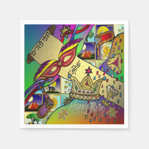 Purim Esther Celebration Light Art Print Napkins
