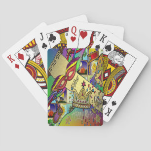 Purim Esther Celebration Light Art Print Playing Cards