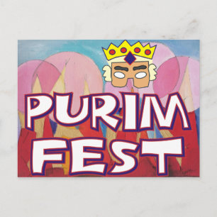 Purim Fest Postcard
