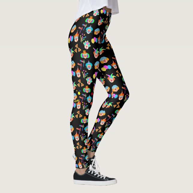 Purim Festival Kids Party Cute Clown Carnival Leggings (Right)