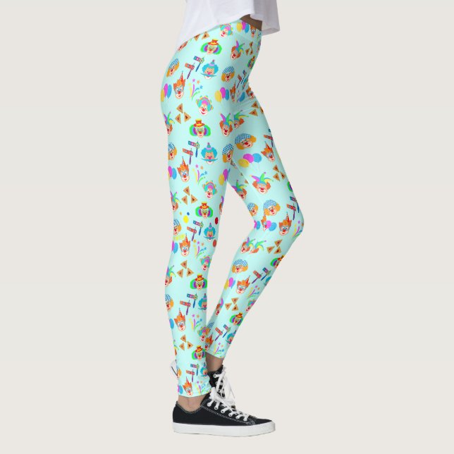 Purim Festival Kids Party Cute Clown Carnival Leggings (Right)