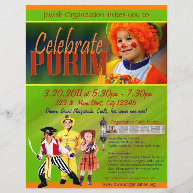 purim flyer (Front)
