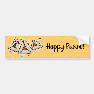 Purim hamantaschen pastry Sameach Oznei Haman Bumper Sticker