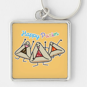 Purim hamantaschen pastry Sameach Oznei Haman Key Ring