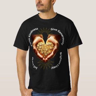 Purim Kindness: Give Generously, Share Joy, Bright T-Shirt