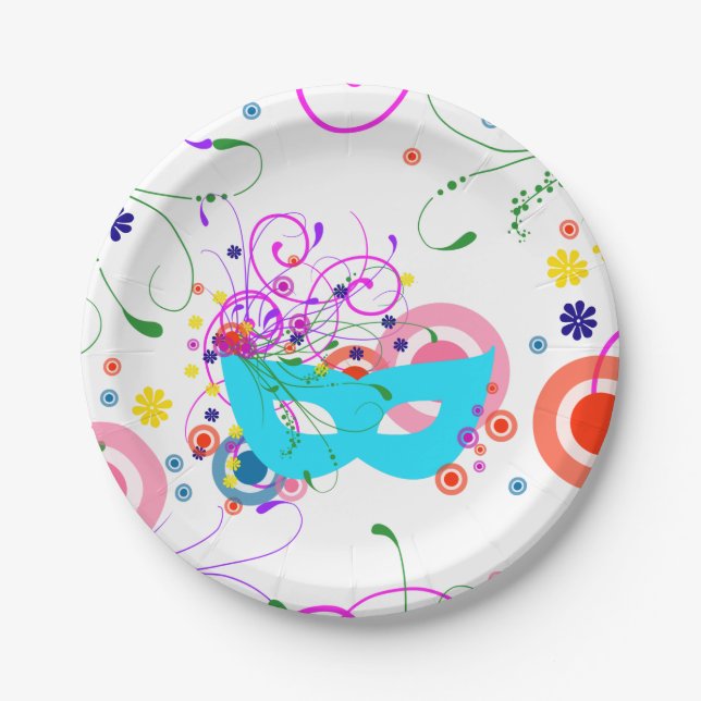 Purim Mask Paper Plate (Front)