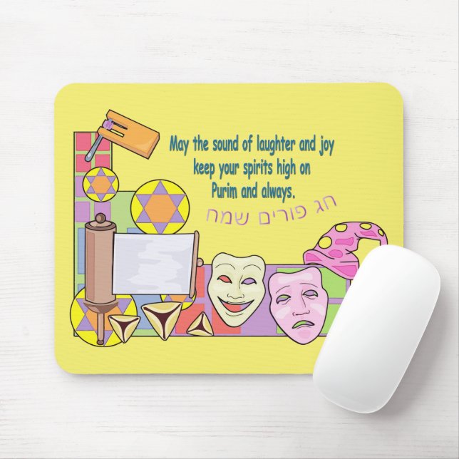 Purim Mouse Mat (With Mouse)