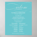 Purist Blue Wedding Ceremony Program Board Poster<br><div class="desc">Purist Blue Wedding Ceremony Program Board Poster</div>