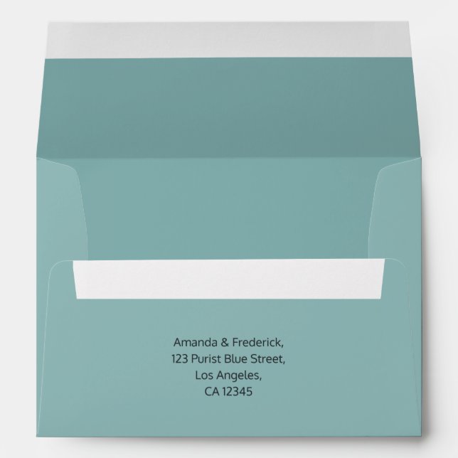 Purist Blue Wedding Envelope (Back (Bottom))