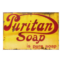 Puritan Soap, Vintage Enamel Sign.