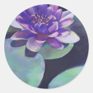 Purity - Waterlily Pastel Classic Round Sticker
