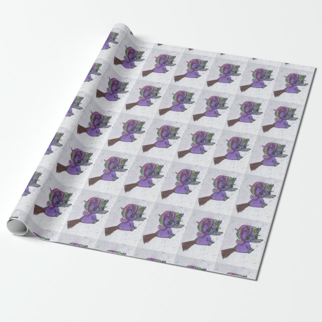 purkle the platicorn wrapping paper (Unrolled)