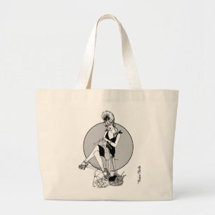 Purl Girl Knitting Large Tote Bag