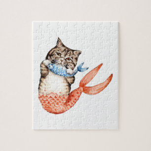 Purmaid Cat Mermaid Jigsaw Puzzle