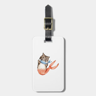 Purmaid Cat Mermaid Luggage Tag