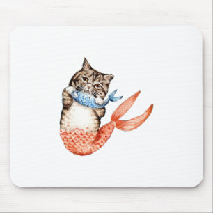Purmaid Cat Mermaid Mouse Mat