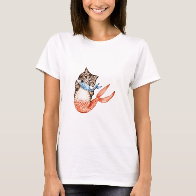 Purmaid Cat Mermaid T-Shirt (Front)