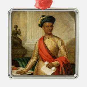 Purniya, Chief Minister of Mysore, c.1801 (oil on Metal Tree Decoration