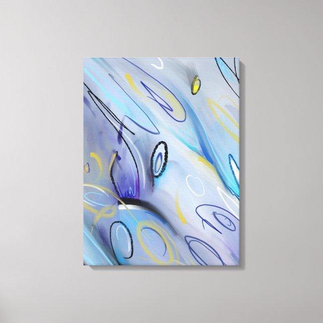 Purpe abstract painting canvas print (Front)