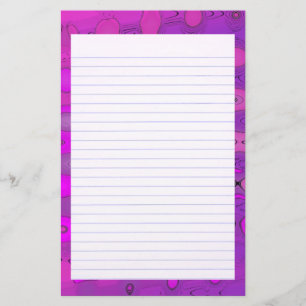 Purpe Tones  Lined Stationery