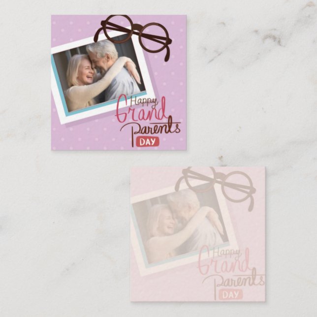 PURPEL HAPPY GRANDPARENTS DAY CARD (Front/Back)