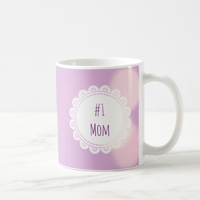 Purple #1 Mum  Mothers Day Coffee Mug (Right)