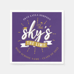Purple 2024 Graduation Grad Party Paper Napkin