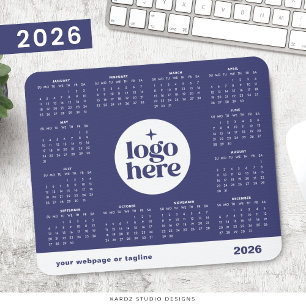 Purple 2026 Business Branded Full Year Calendar Mouse Mat