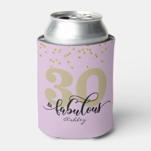 Purple 30 and Fabulous Birthday   Can Cooler