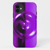 Purple 3D Abstract Disc iPhone Case