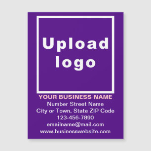 Purple 4.25” x 5.6” Magnetic Business Card