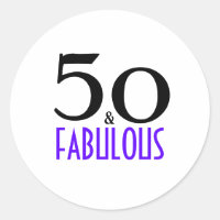 Purple 50 and Fabulous 50th Birthday Party Invitat
