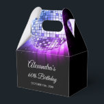 Purple 60th Birthday Party 70's Disco Ball Favour Box<br><div class="desc">Make your guests feel like disco stars with our Purple 60th Birthday Party 70's Disco Ball Favour Box. These favour boxes are the perfect way to send your friends and family home with a touch of '70s nostalgia after your milestone birthday celebration. In a lively shade of purple, these favour...</div>