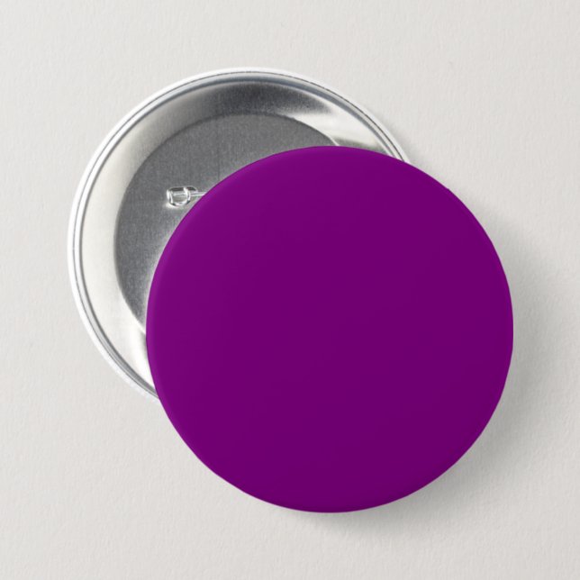 Purple 800080 Colour - Add a Name Option 7.5 Cm Round Badge (Front & Back)