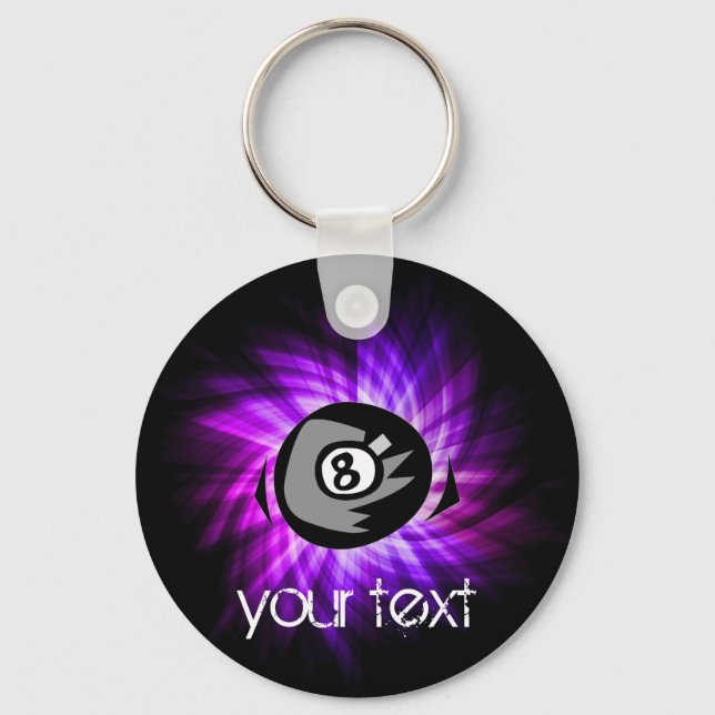 Purple 8 ball key ring (Front)