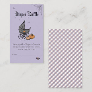 Purple A Baby is Brewing Diaper Raffle Baby Shower Enclosure Card
