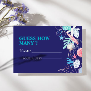 Purple a little pearl Guess How Many Game Card