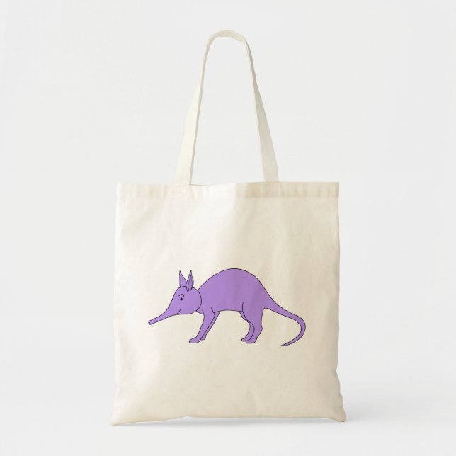 Purple Aardvark Tote Bag (Front)