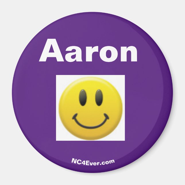 Purple Aaron Smile magnet (Front)