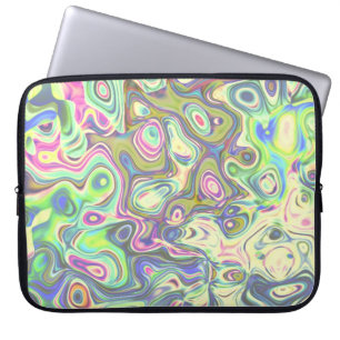 Purple Abstract Amoeba Art Laptop Sleeve