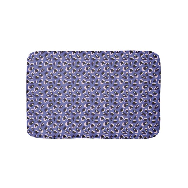 Purple Abstract Animal Print Bathmat (Front)