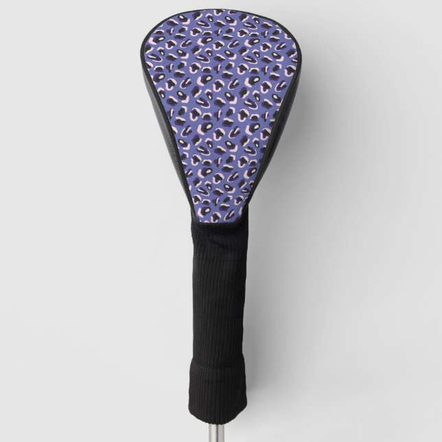 Purple Abstract Animal Print Golf Head Cover (Front)